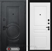 Входная металлическая дверь Лабиринт Grand 03 (Альберо блэк / Белый софт)