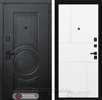 Входная металлическая дверь Лабиринт Grand 21 (Альберо блэк / Белый софт)