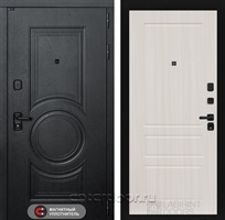 Входная металлическая дверь Лабиринт Grand 03 (Альберо блэк / Сандал белый)