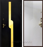 Входная металлическая дверь Тедеро (Софт черный / Клетка белая Нубук)
