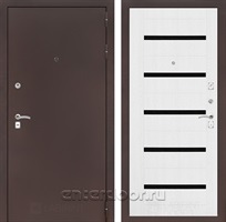 Входная металлическая дверь Лабиринт Классик 01 (Антик медный / Белое дерево)