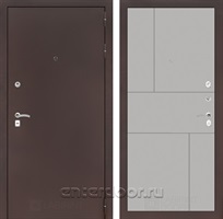 Входная металлическая дверь Лабиринт Классик 21 (Антик медный / Грей софт)