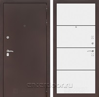 Входная металлическая дверь Лабиринт Классик 25 (Антик медный / Белый софт)