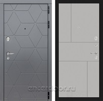 Входная металлическая дверь Лабиринт Cosmo 21 (Графит / Грей софт)