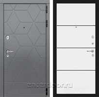 Входная металлическая дверь Лабиринт Cosmo 25 (Графит / Белый софт)