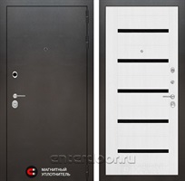 Входная металлическая дверь Лабиринт Сильвер 01 (Антик темное серебро / Белое дерево)
