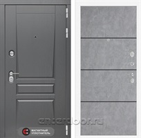 Входная металлическая дверь Лабиринт Платинум 25 (Альберо Грей / Бетон светлый)