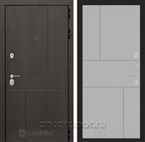 Входная металлическая дверь Лабиринт Урбан 21 (Дуб горький шоколад / Грей софт)