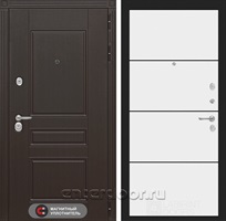 Входная металлическая дверь Лабиринт Мегаполис 25 (Венге / Белый софт)