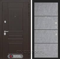 Входная металлическая дверь Лабиринт Мегаполис 25 (Венге / Бетон светлый)