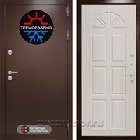 Уличная металлическая дверь Лабиринт Термо Магнит 15 (Антик медный / Алмон 25)