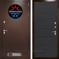 Уличная металлическая дверь Лабиринт Термо Магнит 14 (Антик медный / Эковенге)