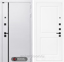 Входная металлическая дверь Лабиринт Royal 11 (Белый камень / Белый софт)
