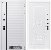 Входная металлическая дверь Лабиринт Royal 23 (Белый камень / Белый софт)