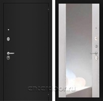 Входная металлическая дверь Интекрон Гектор с зеркалом ФЛЗ-516 (Черный шелк / Сосна белая)