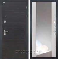 Входная металлическая дверь Интекрон Сицилия с зеркалом ФЛЗ-156 (ЭкоВенге / Сосна белая)