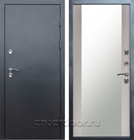 Входная дверь с терморазрывом Снегирь 3К с зеркалом СБ-16 (Серебро / Лиственница)
