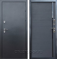 Входная дверь с терморазрывом Снегирь 3К Порте (Серебро / Черный кварц)