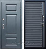 Уличная входная дверь с терморазрывом Армада Термо Сибирь 3К Порте (Грей / Черный кварц)