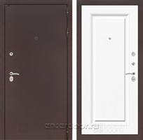 Входная металлическая дверь Лабиринт Классик 27 (Антик медный / Эмаль белая RAL 9003)