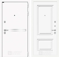 Входная металлическая дверь Лабиринт Line White 26 (Шагрень белая / Эмаль белая RAL 9003)
