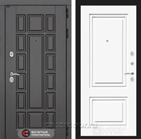 Входная металлическая дверь Лабиринт Нью-Йорк 26 (Венге / Эмаль белая RAL 9003)