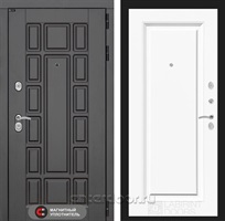 Входная металлическая дверь Лабиринт Нью-Йорк 27 (Венге / Эмаль белая RAL 9003)