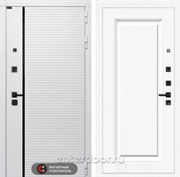 Входная металлическая дверь Лабиринт Royal 27 (Белый камень / Эмаль белая RAL 9003)