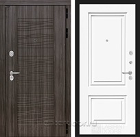 Входная металлическая дверь Лабиринт Сканди 26 (Дарк Грей / Эмаль белая RAL 9003)