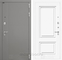 Входная металлическая дверь Лабиринт Formo 26 (Шато Латте / Эмаль белая RAL 9003)