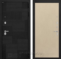 Входная металлическая дверь Лабиринт Пазл 05 (Лофт черный / Венге светлый)