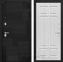 Входная металлическая дверь Лабиринт Пазл 08 (Лофт черный / Кристалл вуд)