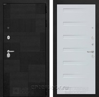 Входная металлическая дверь Лабиринт Пазл 14 (Лофт черный / Дуб кантри белый)