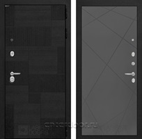 Входная металлическая дверь Лабиринт Пазл 24 (Лофт черный / Графит софт)