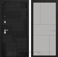 Входная металлическая дверь Лабиринт Пазл 21 (Лофт черный / Грей софт)