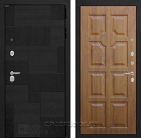 Входная металлическая дверь Лабиринт Пазл 17 (Лофт черный / Золотой дуб)