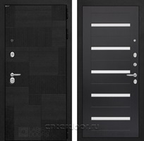 Входная металлическая дверь Лабиринт Пазл 01 (Лофт черный / Венге)