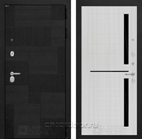 Входная металлическая дверь Лабиринт Пазл 02 (Лофт черный / Сандал белый)