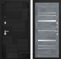 Входная металлическая дверь Лабиринт Пазл 20 (Лофт черный / Бетон темный)