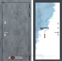 Входная металлическая дверь Лабиринт Бетон 28 (Бетон песочный / Загрунтованная под покраску)
