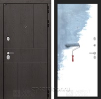 Входная металлическая дверь Лабиринт Урбан 28 (Дуб горький шоколад / Загрунтованная под покраску)
