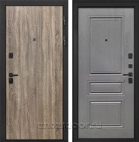 Входная металлическая дверь Интекрон Профит Black ФЛ-243-М (Дуб Турин / Дуб вуд графит)