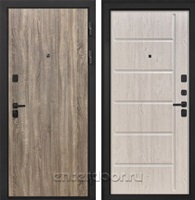 Входная металлическая дверь Интекрон Профит Black ФЛ-102 (Дуб Турин / Сосна белая)