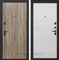 Входная металлическая дверь Интекрон Профит Black ФЛ-316 (Дуб Турин / Белый ясень)