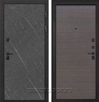 Входная металлическая дверь Интекрон Профит Black (Гранит Лава / Эковенге поперечный)
