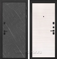 Входная металлическая дверь Интекрон Профит Black (Гранит Лава / Дуб сильвер поперечный)