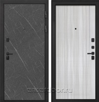 Входная металлическая дверь Интекрон Профит Black В-07 (Гранит Лава / Сандал белый)