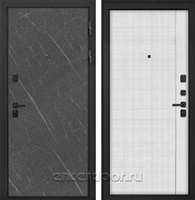 Входная металлическая дверь Интекрон Профит Black В-07 (Гранит Лава / Лофт белый)