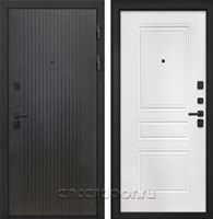 Входная металлическая дверь Интекрон Профит Black ФЛ-243-М (Лофт Чёрный / Белая матовая)