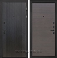 Входная металлическая дверь Интекрон Профит Black (Лофт черный / Эковенге поперечный)